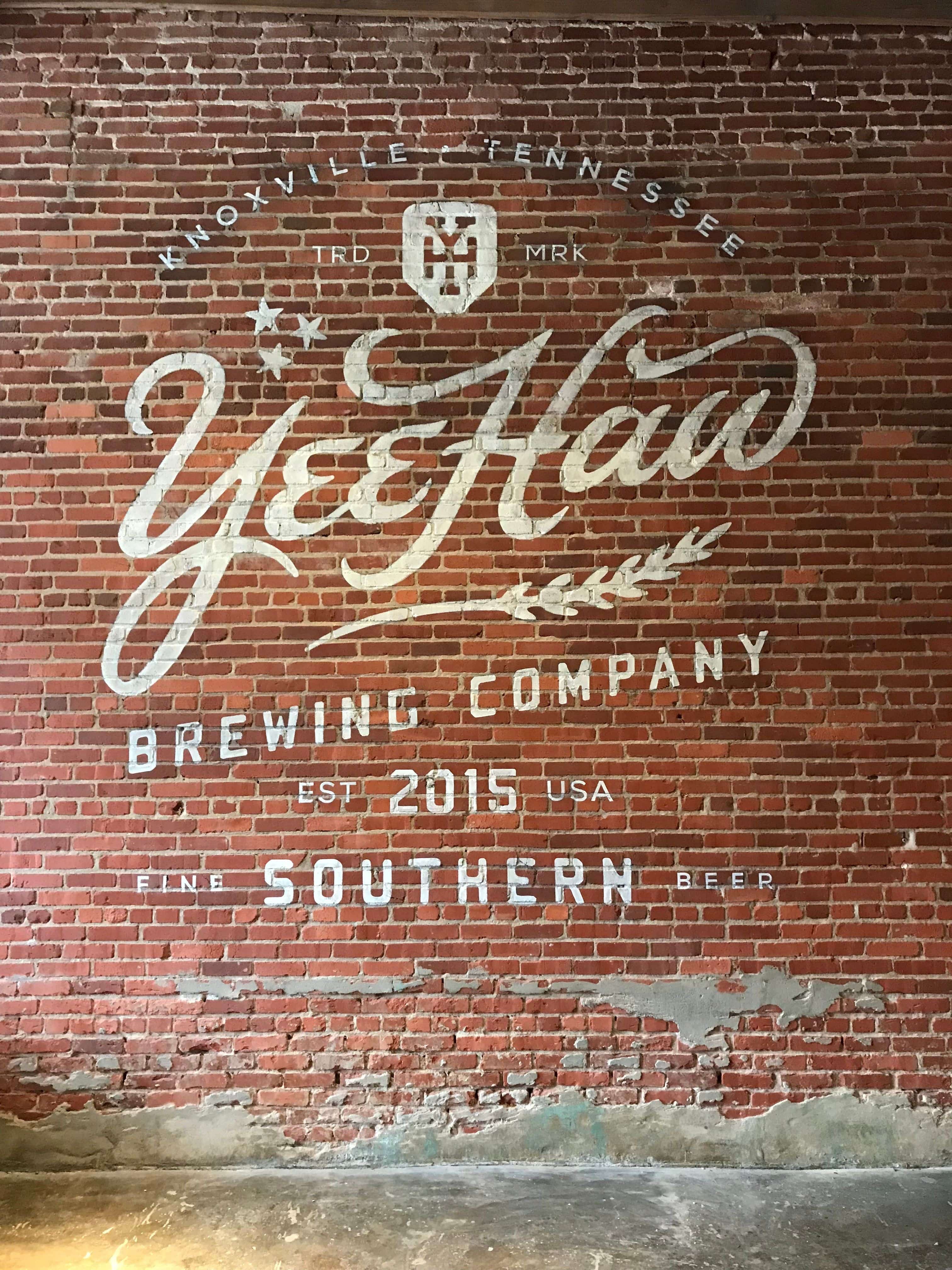 Whitewashed look of the lettering and image create a vintage sign look.